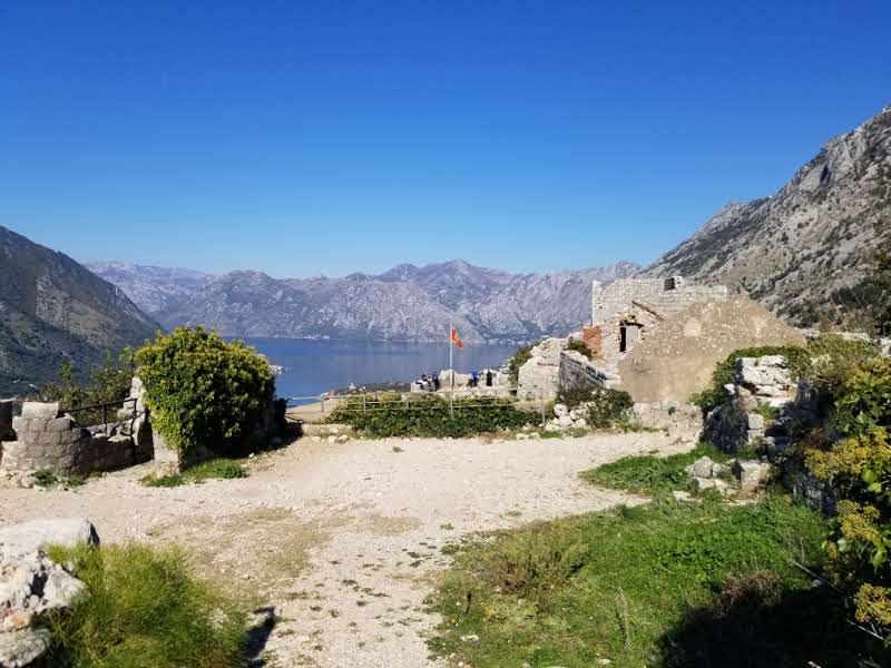 Top of San Giovanni (St. John) Fortress above Kotor Old Town