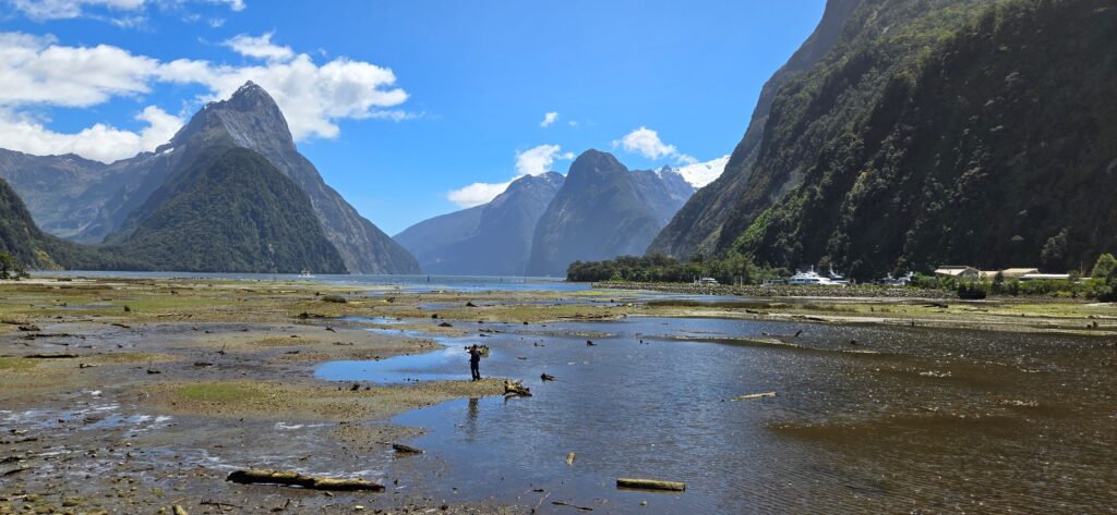 View from the parking lot at low tide