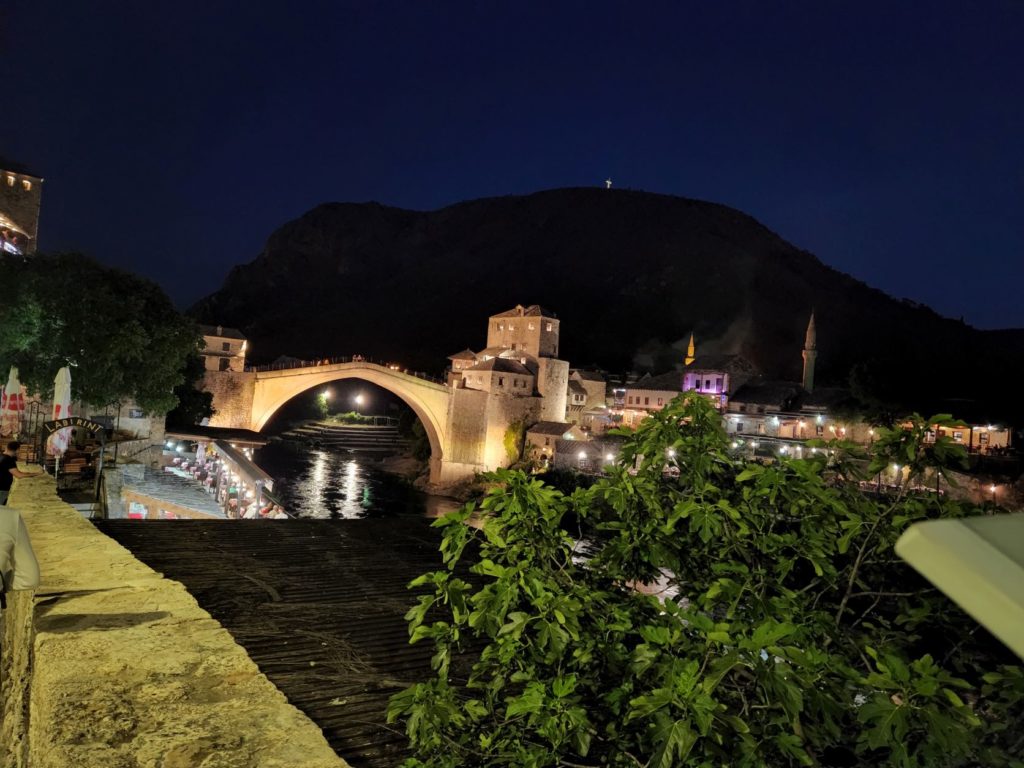 Mostar at night