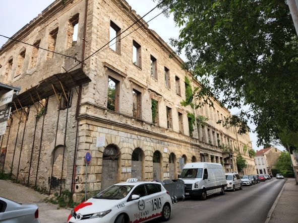 Sniper tower from war in Mostar