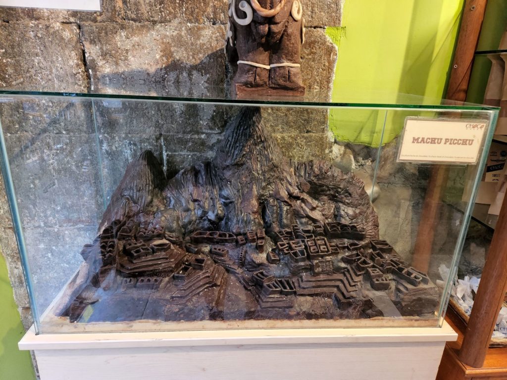 Chocolate sculpture of Machu Picchu from Museo Chocolate, Cusco