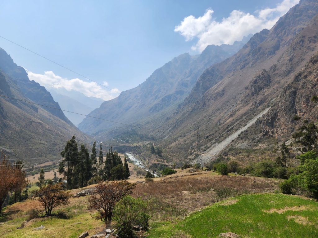 View from our first official break spot on the Inca Trail