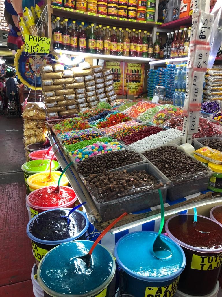 Bulk candy in Mercado de la Merced