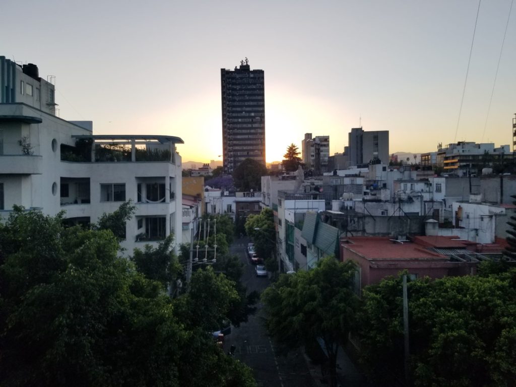 View of the city from Airbnb in La Condesa