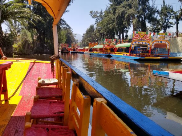 Trajinera in Xochimilco