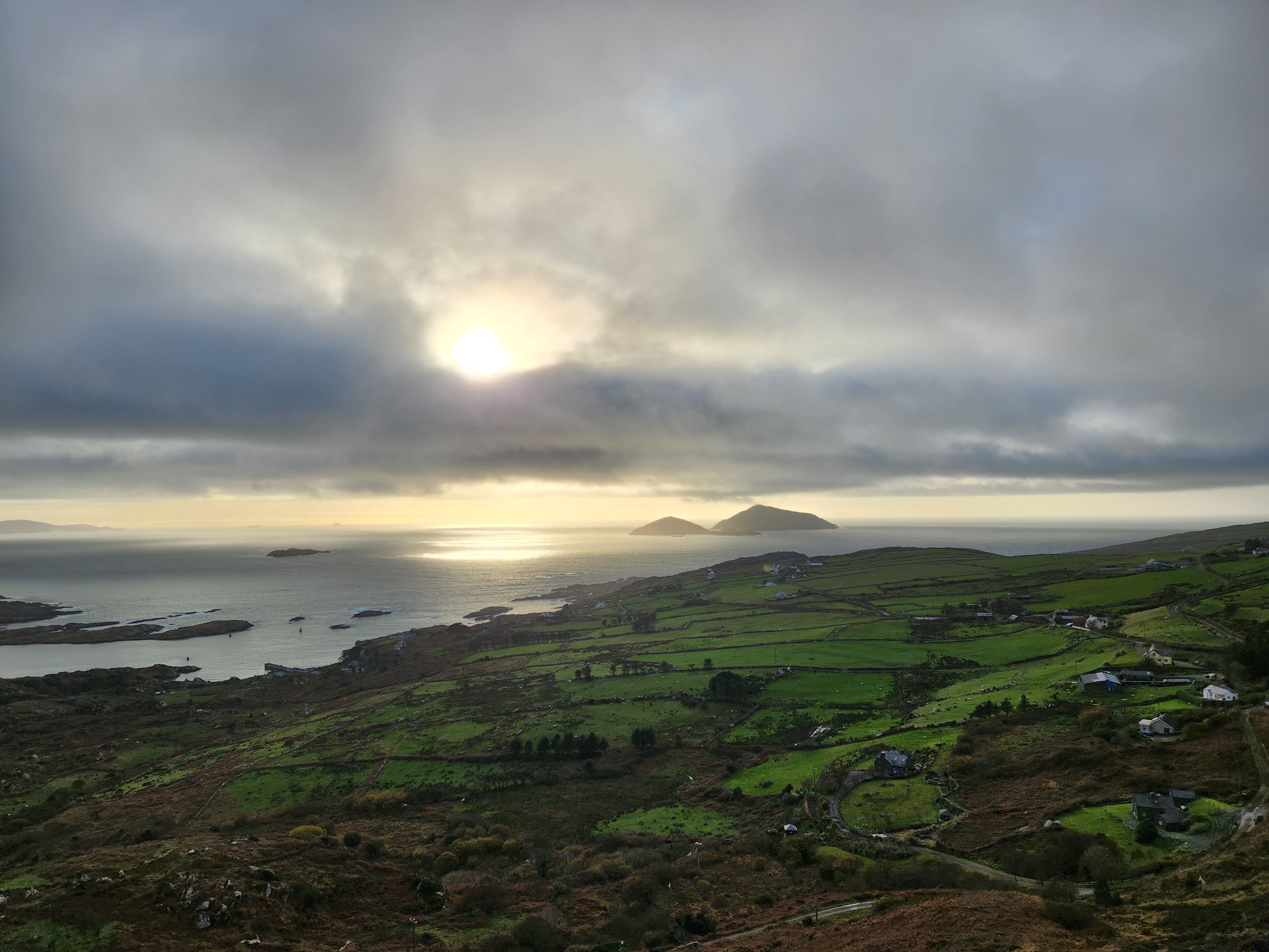 Driving the Ring of Kerry - Skellig Islands view