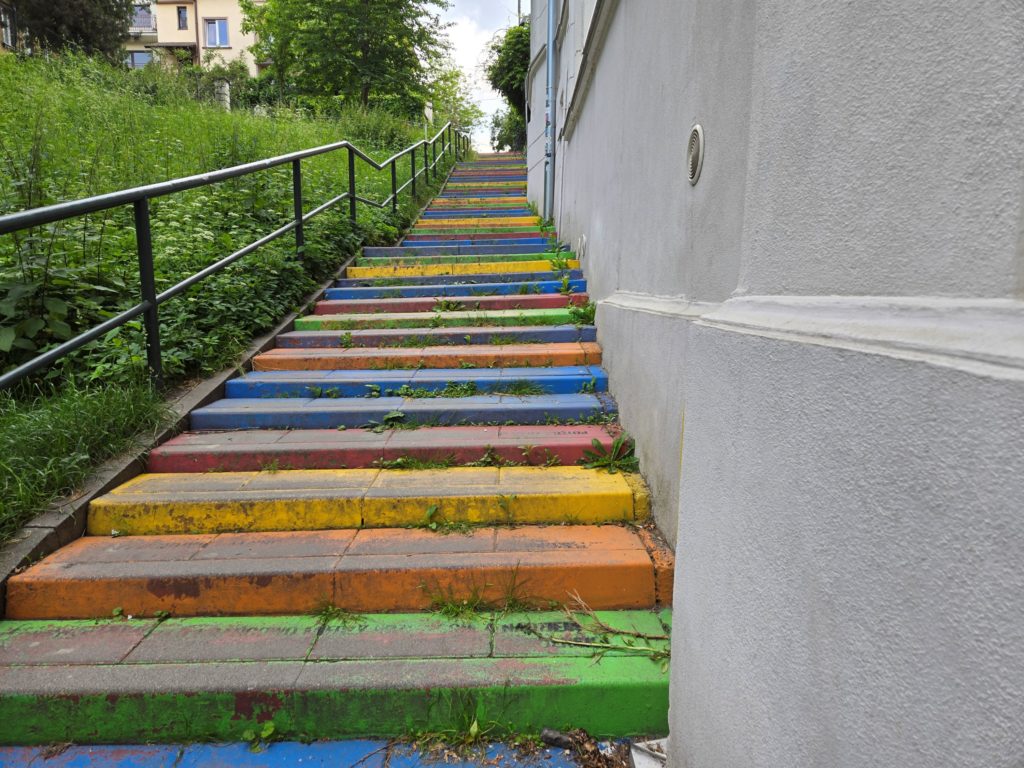 Rainbow Stairs in Podgorze