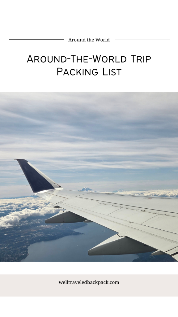 Around the world packing list pin