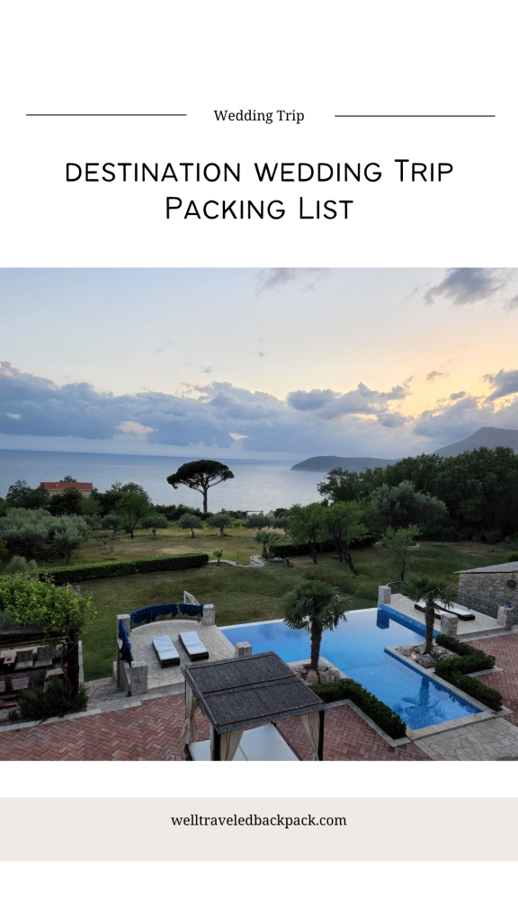 Destination wedding packing list pin