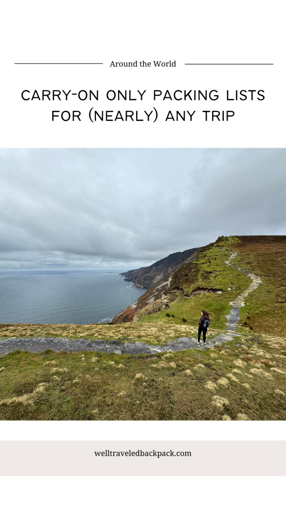 Carry-on packing list Pin